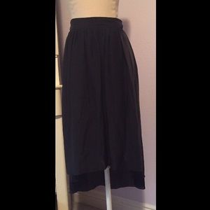 Aritzia Black high low skirt.